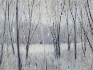 Image of the painting Winter Indian Island Park by Adam Straus.